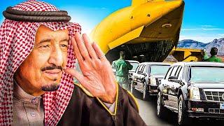 چگونه پادشاه عربستان با ۵۰۰ لیموزین و ۵۰۶ تن بار سفر می‌کند!
