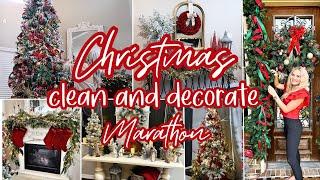 CLEAN AND DECORATE WITH ME FOR CHRISTMAS MARATHON / CHRISTMAS DECORATIONS