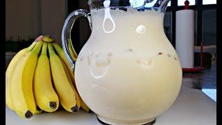 Fresh Banana Milk Recipe | How To Make Banana Milk | Agua De Platano