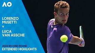 Lorenzo Musetti v Luca Van Assche Extended Highlights | Australian Open 2024 Second Round