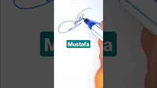 Mustafa name signature design