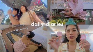 DAILY DIARIES | end of second semester, flower therapy, days at home 