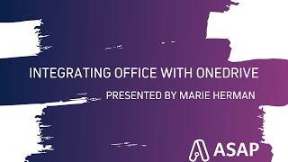 Integrating Office with OneDrive