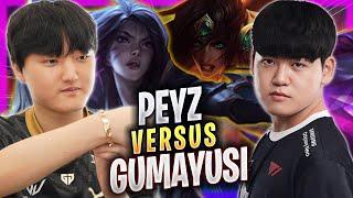 GUMAYUSI vs PEYZ! - T1 Gumayusi Plays Sivir ADC vs GEN Peyz Kai'sa! | Season 2023