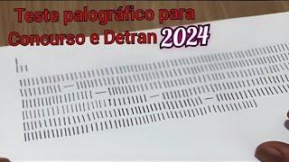 teste palográfico I PSICOTÉCNICO concurso e Detran 2024! o segredo para sua aprovação!!