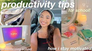 HOW I STAY PRODUCTIVE/MOTIVATED FOR SCHOOL!  my tips and productivity hacks!