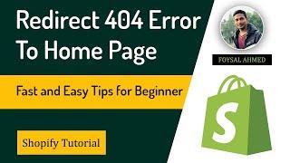 How To Redirect 404 Error To Home Page  Non Shopify URL To Home Page