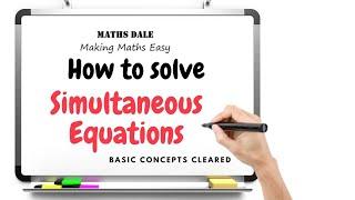 Solving Simultaneous Equations | Quick and Easy Steps | GSCE Maths | 3 examples | Maths Dale.