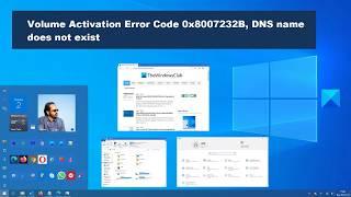 Volume Activation Error Code 0x8007232B, DNS name does not exist