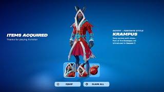 How To Get Krampus Skin NOW FREE In Fortnite! (Unlock LEGO Krampus Style Bundle)