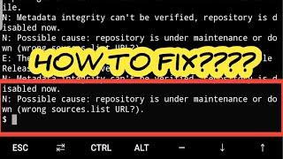 how to fix "repository is under maintenance or down (wrong sources.list URL?)"