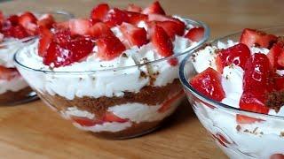 РАЙСЬКЕ ЗАДОВОЛЕННЯ!!! ДЕСЕРТ із ПОЛУНИЦЕЮ за 5 хвилин! Creamy dessert with strawberries