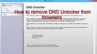 How to remove Dns Unlocker from browsers