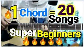  1 CHORD ONLY - 20+ SONGS  - Super Duper Beginners Pattern Mashup-Jubin Nautiyal Style -Very Easy