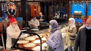 HAFIZ MUSTAFA IN GALATAPORT ISTANBUL, LUXURIOUS TURKISH BAKLAVA SHOP IN ISTANBUL, GALATAPORT SHOP