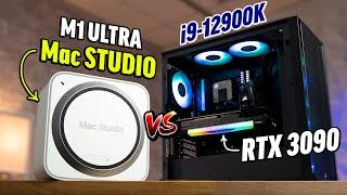 M1 Ultra vs 12900K RTX 3090 PC: Did Apple LIE about Mac Studio?