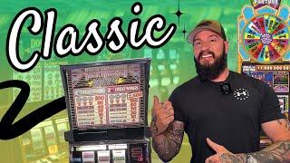 Classic Wheel of Fortune Slot Machine plus HIGH LIMIT Double Diamond Haywire!  Live Slot Play!