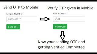 How to send  OTP and Verify OTP  in PHP