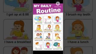 Daily routines for student-in english| daily activity #shorts #learnenglish