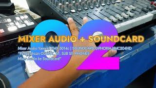 Soundcard U-PHORIA UMC204HD - Mixer Audio Yamaha EMX 5014c : OUTPUT, ST, SUB ST OUT, PHONES