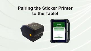 Pairing Sticker Printer to the Tablet