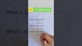 % Math Trick