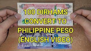 100 Dirhams to Philippine Peso - Dubai Money to Peso - Dirham to Peso Exchange Rate Today - AED PHP