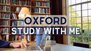 2-HOUR STUDY WITH ME | 60/10 Pomodoro | St Anne's College | University of Oxford | Library sounds