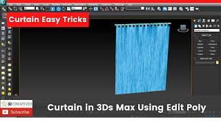 Curtain in 3ds max using edit poly//3DCreatives