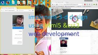 develop 3-d designs on web site by using css3 and html