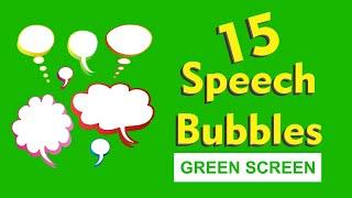 Speech bubble green screen | Animated