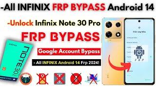 -Unlock INFINIX NOTE 30 Pro FRP Bypass [Without PC] - All Infinix Android 13/14 Frp Google Account!