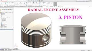 Solidworks Tutorial : Piston For Radial Engine Assembly | Exercise No. 46