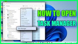 How to open task manager in windows 11