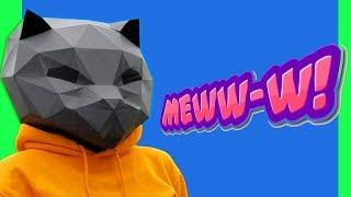 what to do if you are bored polygon cat mask diy by Devlin Fox