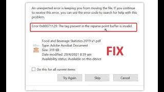 Error 0x80071129 Onedrive | Error 0x80071129: The Tag Present in the Reparse Point Buffer is Invalid