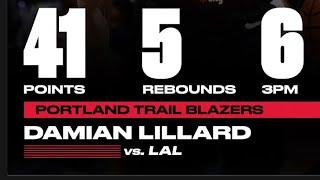 Damian Lillard 41 Points God Mode! Full Highlights