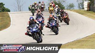 MotoAmerica HONOS Superbike Race 1 Highlights at Road America 2021