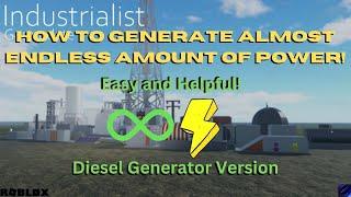 How to produce almost endless amount of power! Making Diesel Engine. | Industrialist | Roblox |