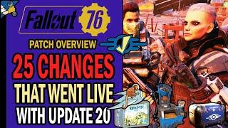 Fallout 76 - 25 MAJOR Changes That Went Live with Update 20 | Patch Overview