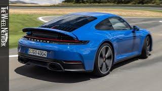 2025 Porsche 911 Carrera | Lugano Blue | Track Driving, Interior, Exterior [4K]
