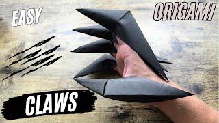 ORIGAMI CLAWS PAPER CRAFT HALLOWEEN TUTORIAL | HOW TO MAKE DRAGON CLAWS EASY STEP BY STEP ORIGAMI