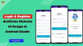 How to create Login and Register screen with OTP Verification in Android Studio | Material UI Design