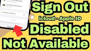 iCloud Sign Out is Not Available Due to Restrictions | Sign Out is Disabled on iPhone or Greyed Out