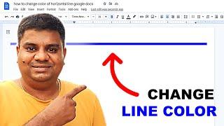 How To Change Color Of Horizontal Line Google Docs