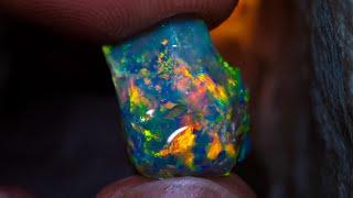 Opal Cutting -  A $2000 Uncut Gem Rough Opal - Straight From a New Mine!