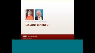 Webinar 1: Critical Elements of Professional Development Planning & Evaluation (REL Southeast)