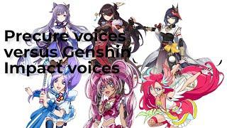 Precure voices versus Genshin Impact voices (part 1)