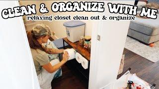 RELAXING CLEAN & ORGANIZE WITH ME // Fall Decor Prep & Organize