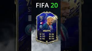 Mbappe TOTY CARDS FIFA(19-22) #shorts